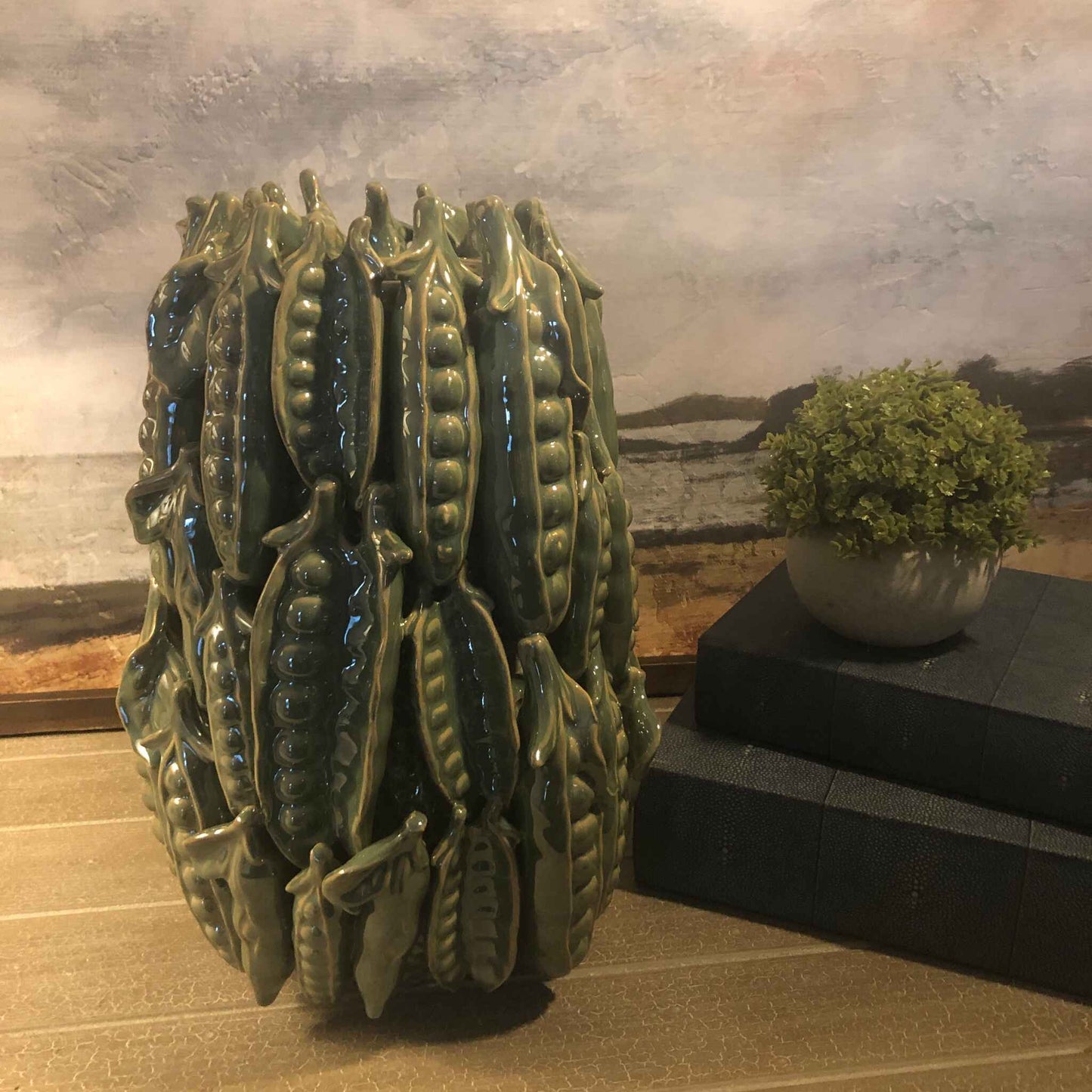 Green Sugar Snap Vase 34cm