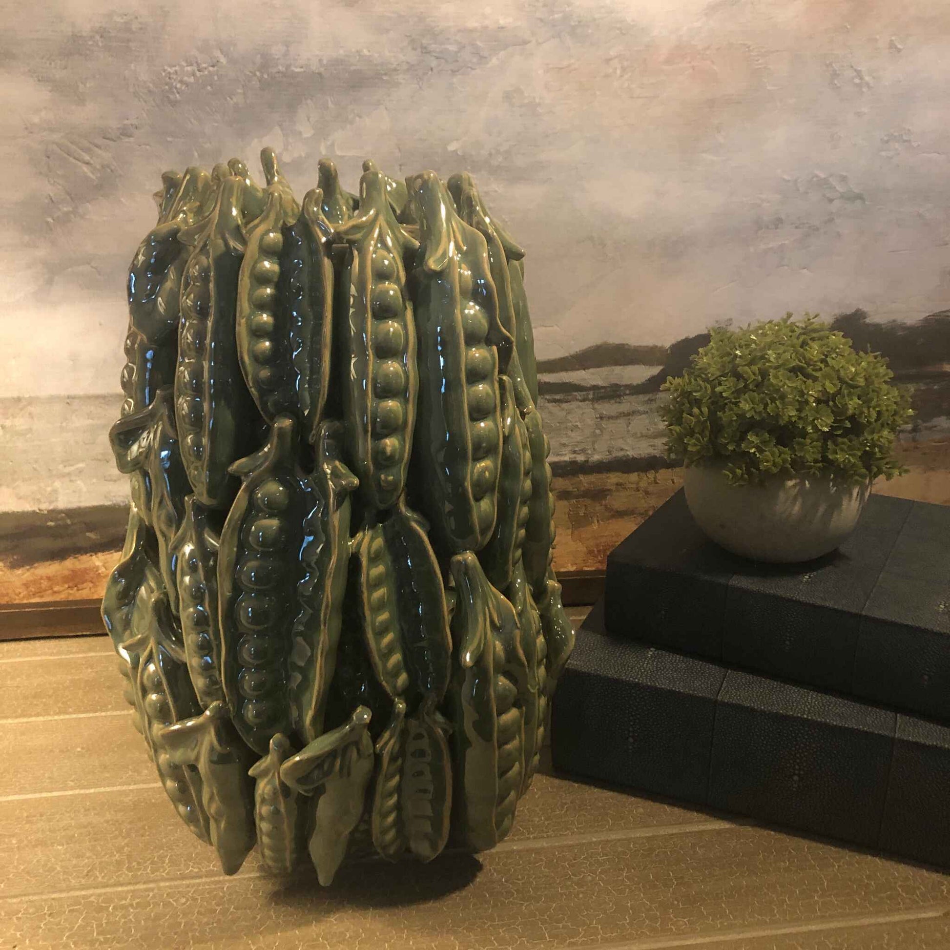 Green Sugar Snap Vase 34cm