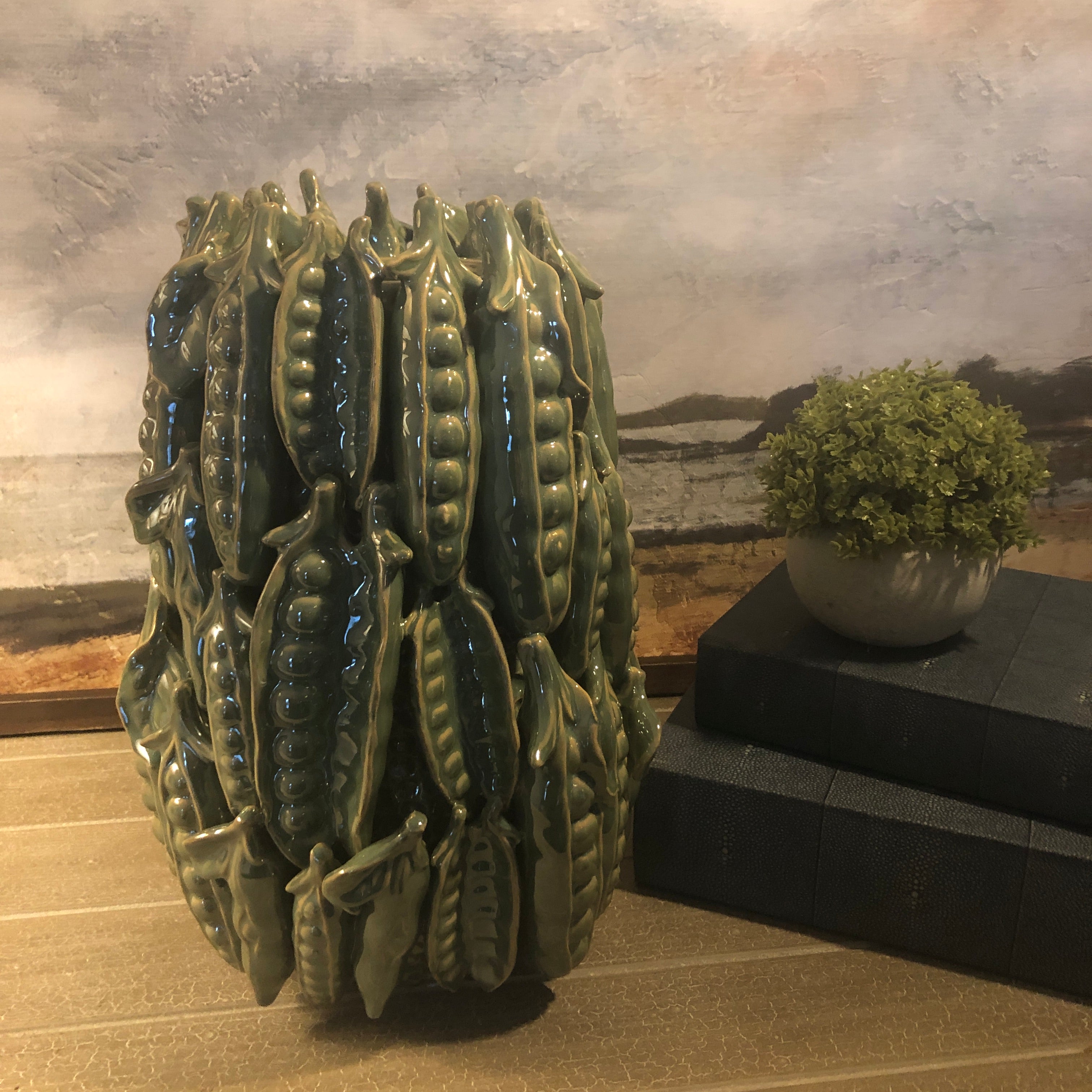 Green Sugar Snap Vase 34cm