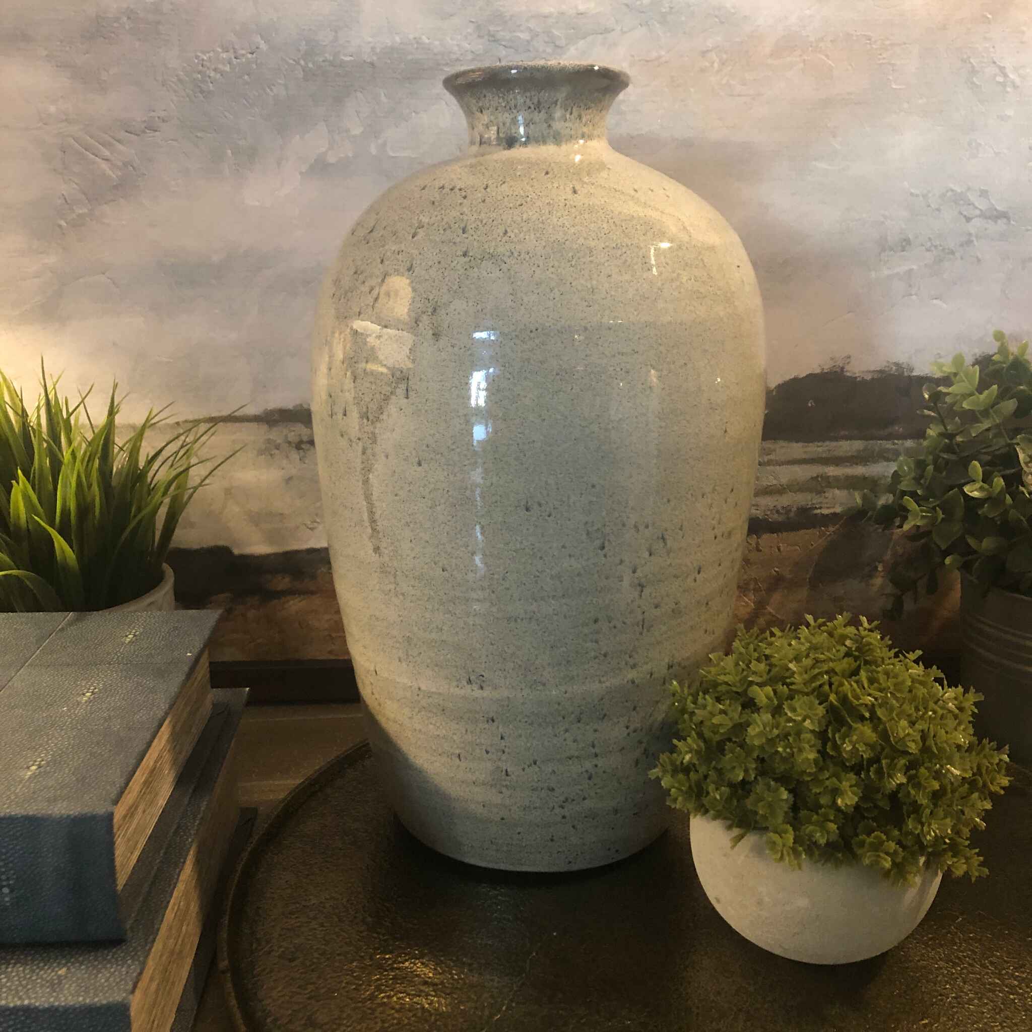 Large Glazed Vase 35cm