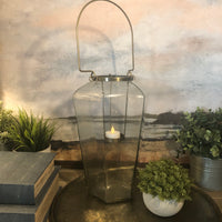 Tall Glass Lantern Candle Holder 32cm