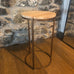 Compact Travertine Round Side Table 52cm