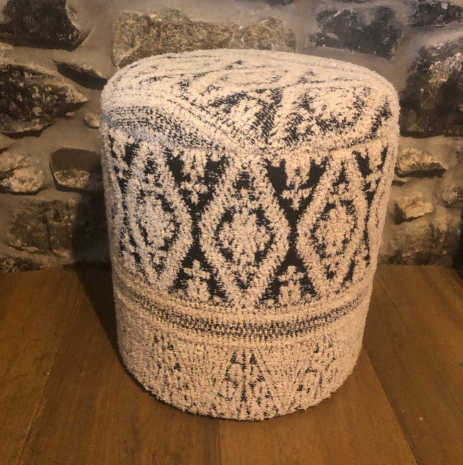 Patterned Occasional Storage Stool 45cm