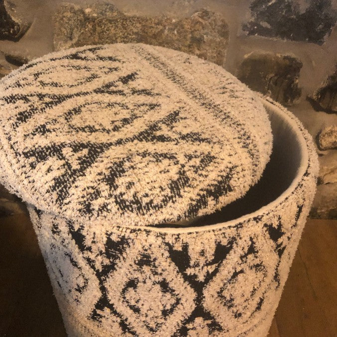 Patterned Occasional Storage Stool -G