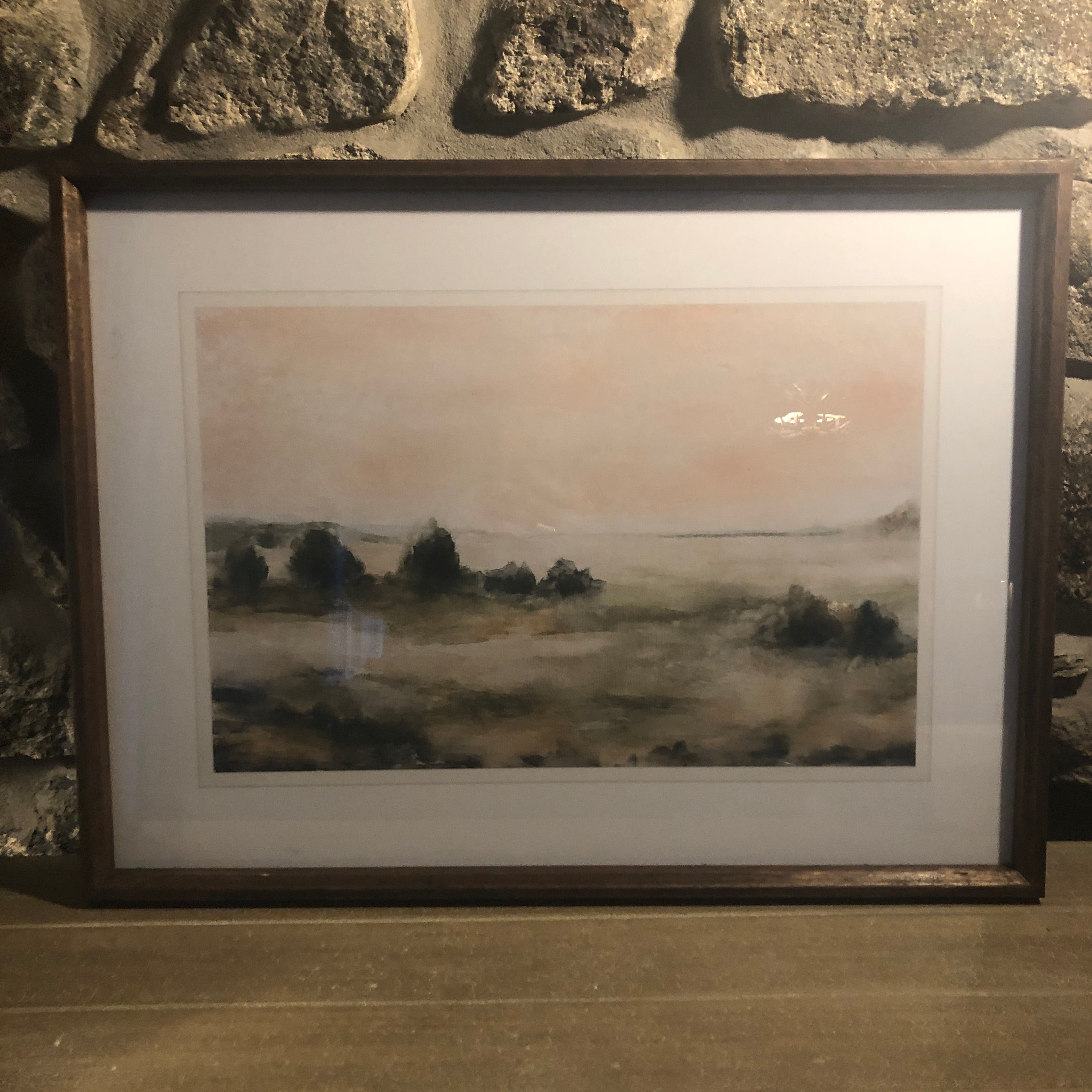 Set of Two Framed Shore Line Wall Prints 70cm