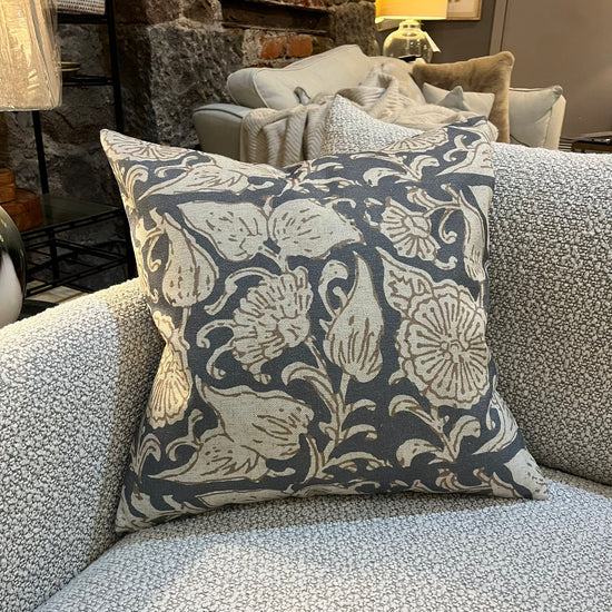 Gaudi Grey/Gold Feather Filled Cushion 50X50cm