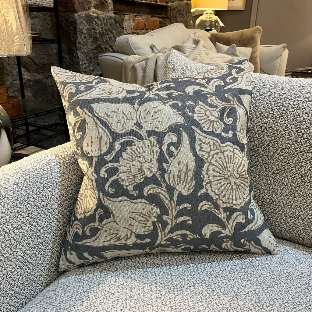 Gaudi Grey/Gold Feather Filled Cushion 50X50cm