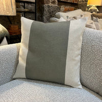 Atlantic Stripe Olive Feather Filled Cushion 50X50cm