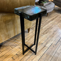 Block Glass Side Table 62cm