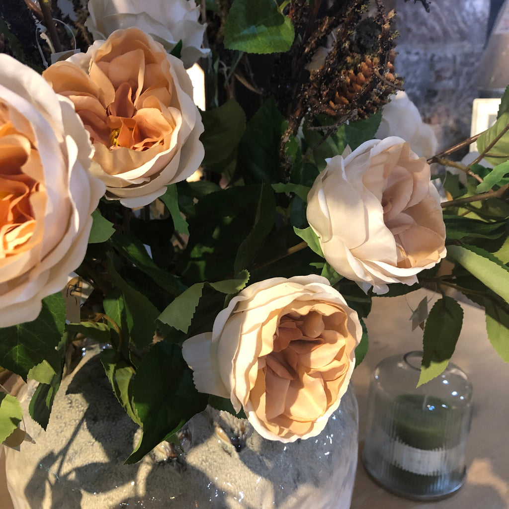 Soft Beige Faux Rose Stem 50cm