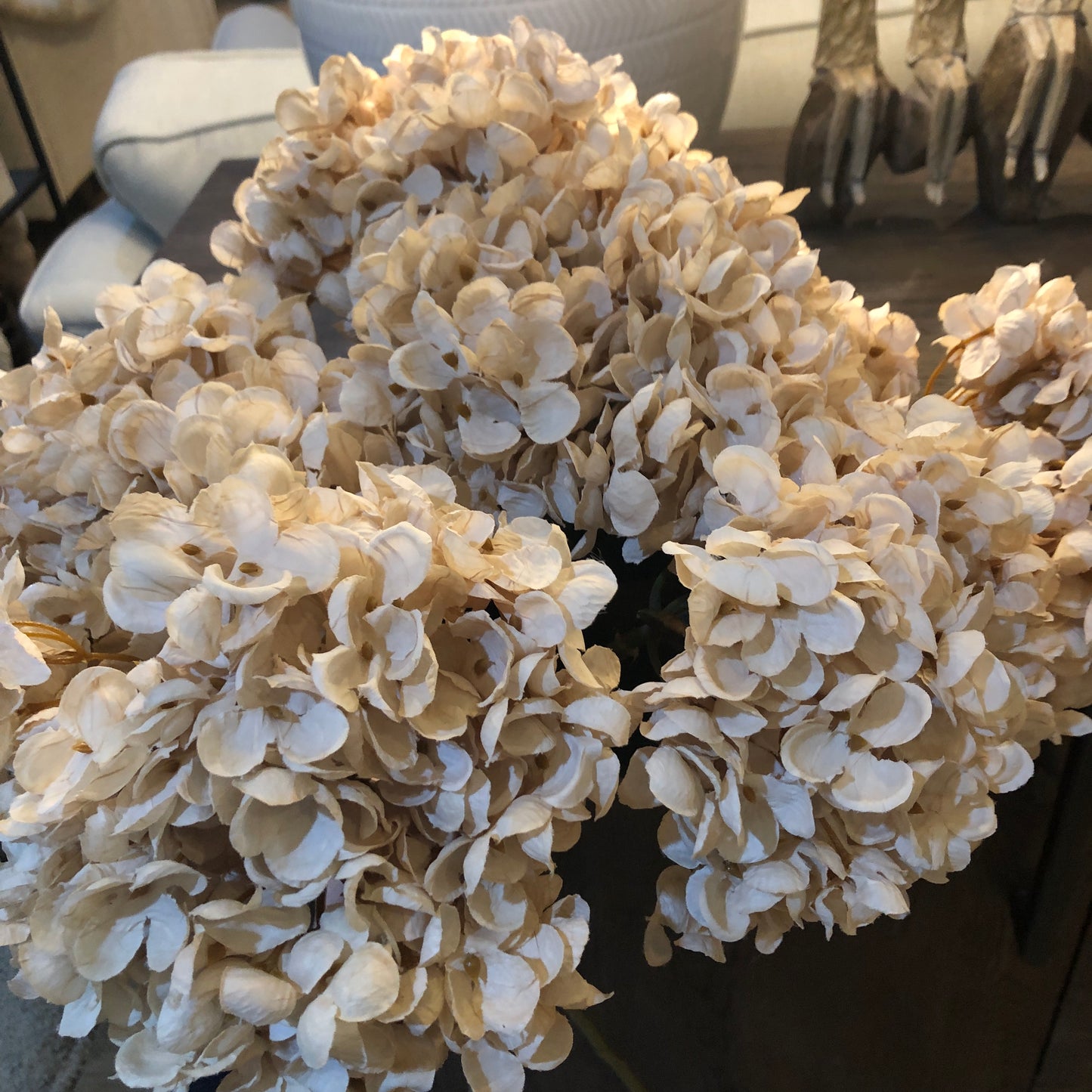 Off White Hydrangea Stem 67cm