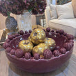 Emmerdale Decorative Burgundy Bobble Bowl 38cm