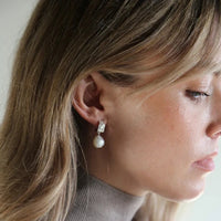 Freshwater Pearl Earrings Silver | Annie Mo's