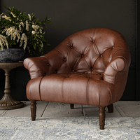 Imogen Buttoned Armchair | Leathers