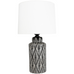 Indochine Noir Lamp with Ivory Shade 53cm