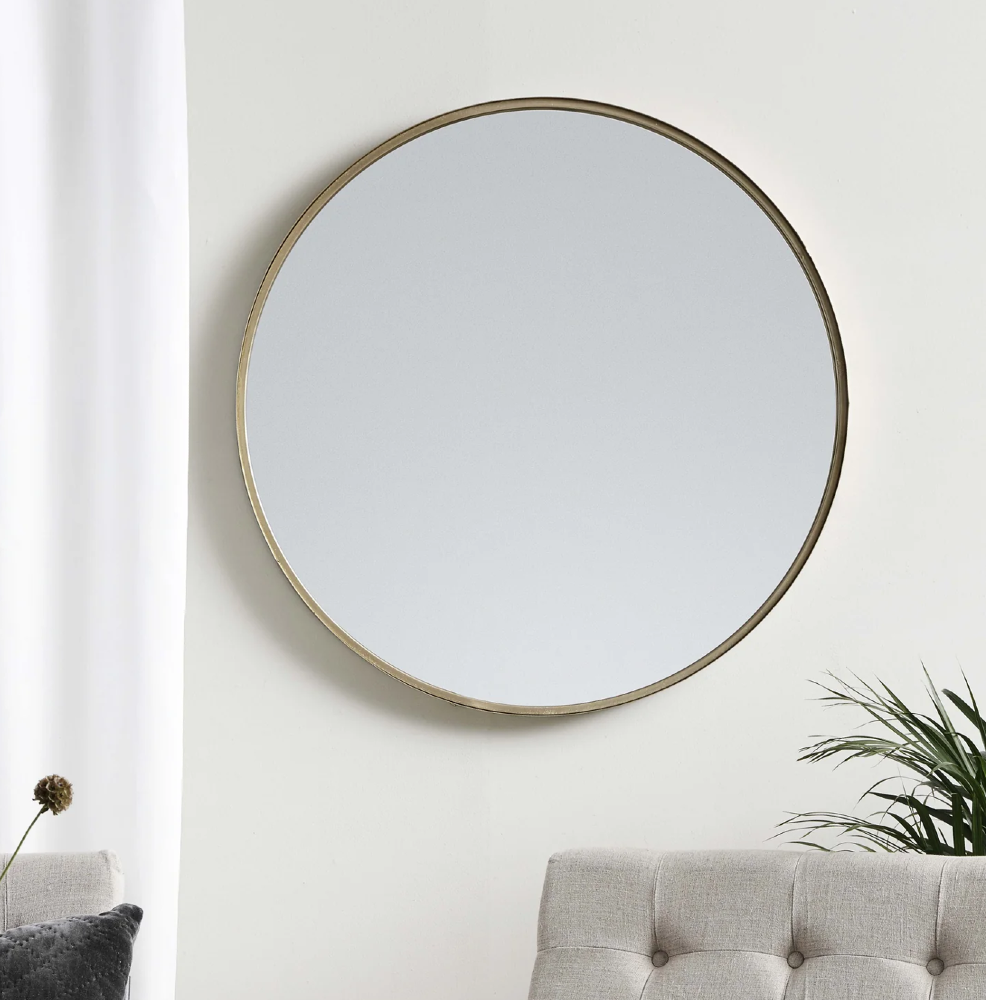 Iron Curlew Round Mirror 80cm | Annie Mo's