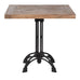 Iron and Parquet Bistro Table 80cmD