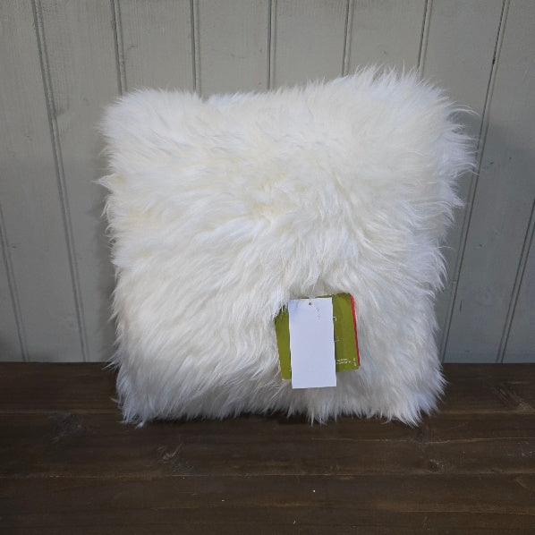 Ivory Sheepskin Cushion 2