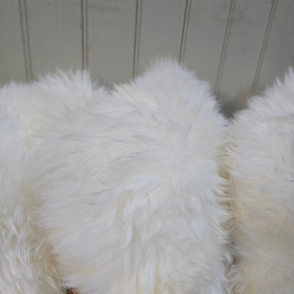 Ivory Sheepskin Cushion 3