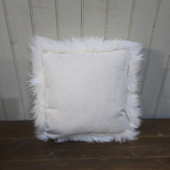 Ivory Sheepskin Cushion 4