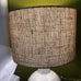 Ivory Bulbous Table Lamp with Linen Shade 49cm C