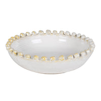 Ivory Slip Bobble Edge Bowl 30cm | Annie Mo's