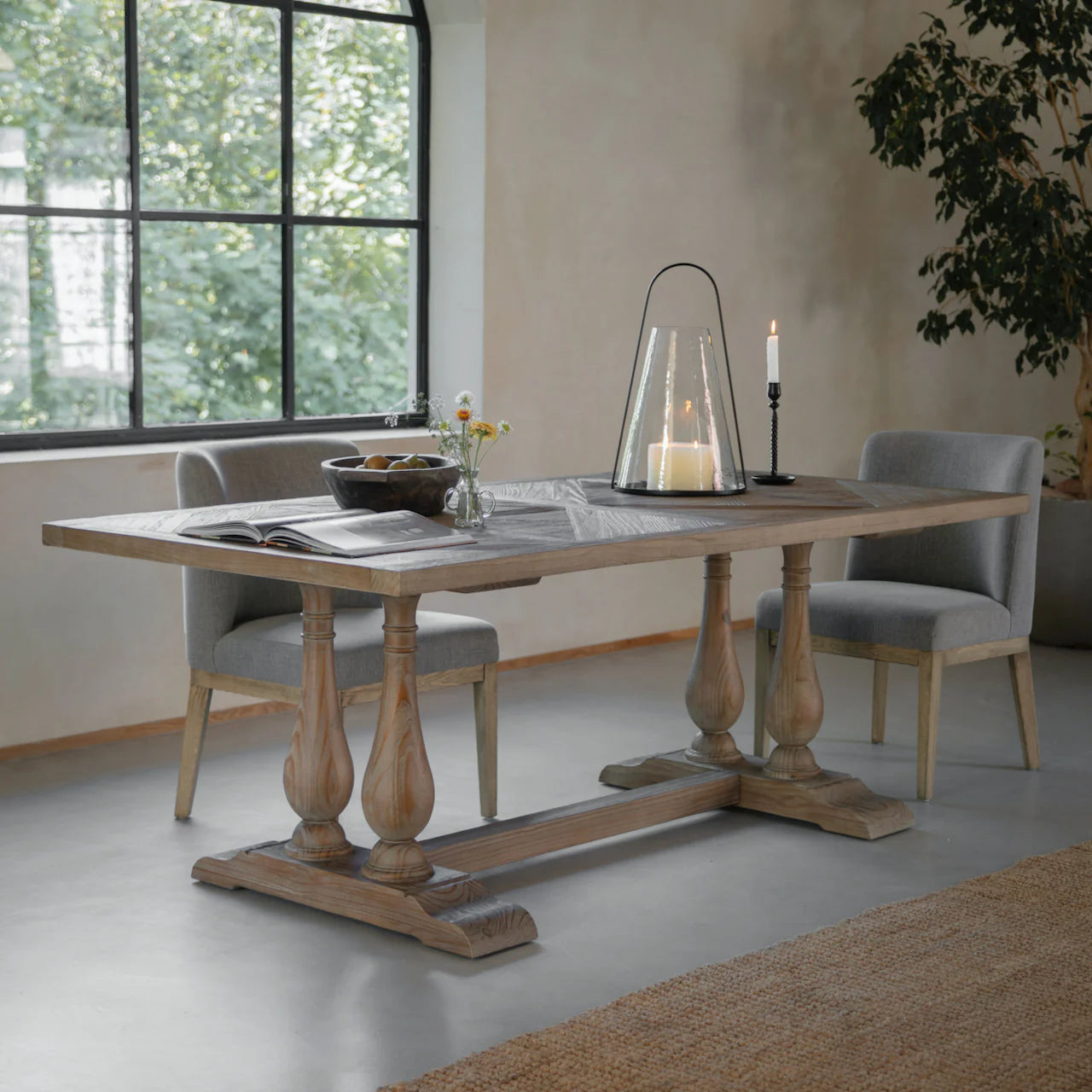 Brampton Recycled Pine Dining Table - Size Choice