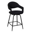 Jasmine Black Boucle Counter Height Bar Stool | Annie Mo's
