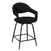 Jasmine Black Boucle Counter Height Bar Stool | Annie Mo's