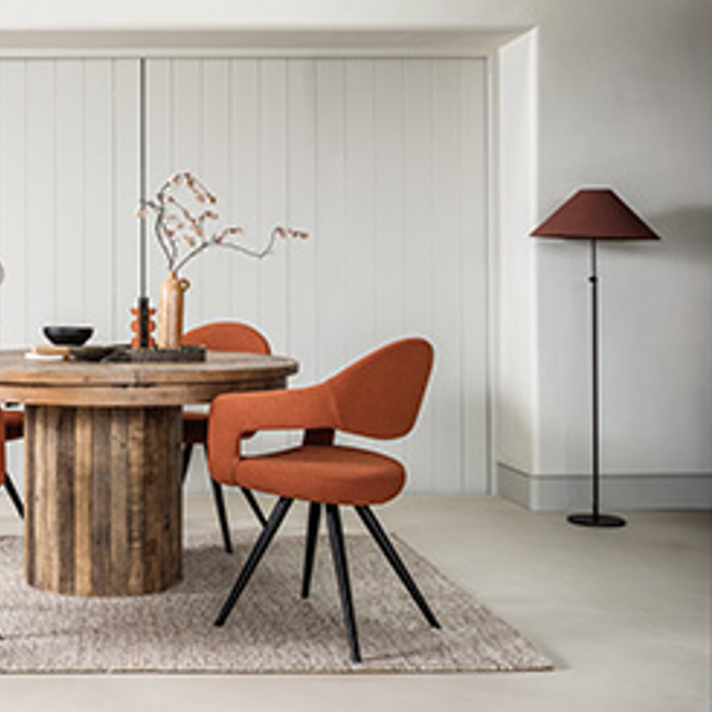 Modern orange dining online chairs