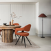 Jasmine  Carver Dining Chair - Orange Boucle