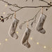 Karru Cotton Velvet Mini Stocking - Light Grey - (Set of 3) 13cm 