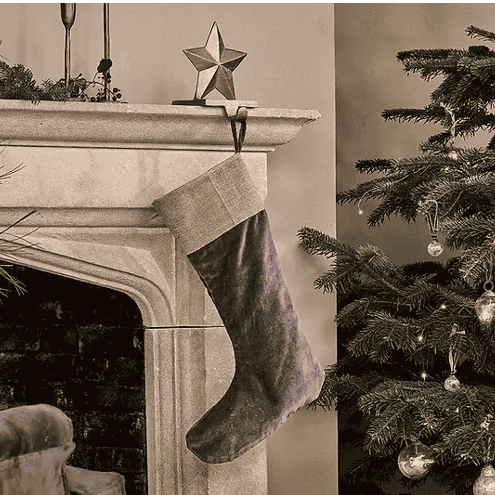 Karru Cotton Velvet Stocking - Charcoal | Annie Mo's