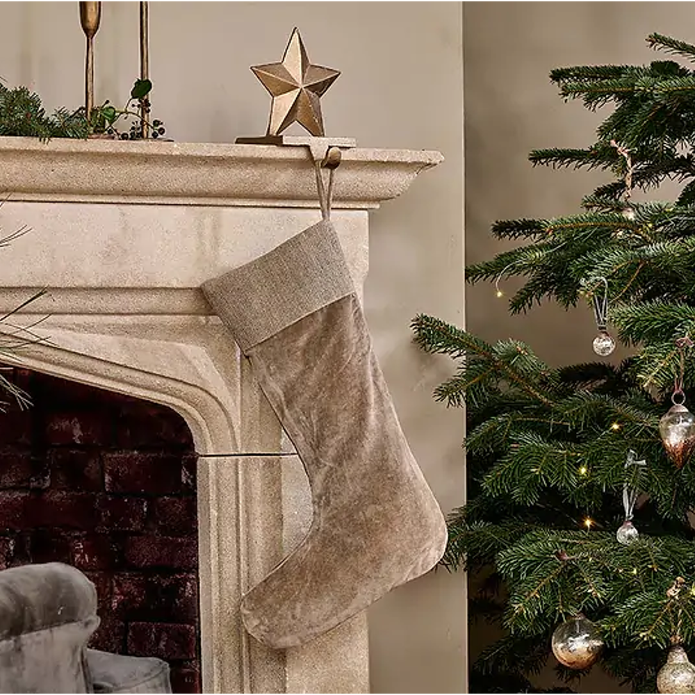 Karru Cotton Velvet Stocking - Light Grey | Annie Mo's