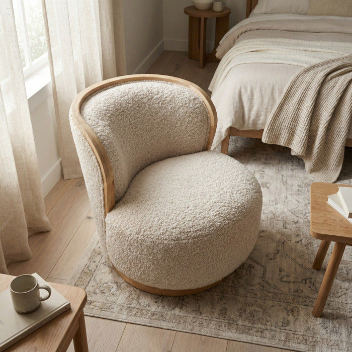 Keiichi Abingdon Swivel Accent Chair-C