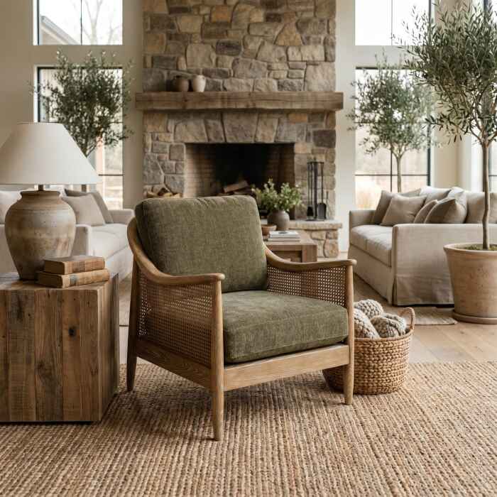 Keiichi Chadlington Accent Chair in Bottle Green