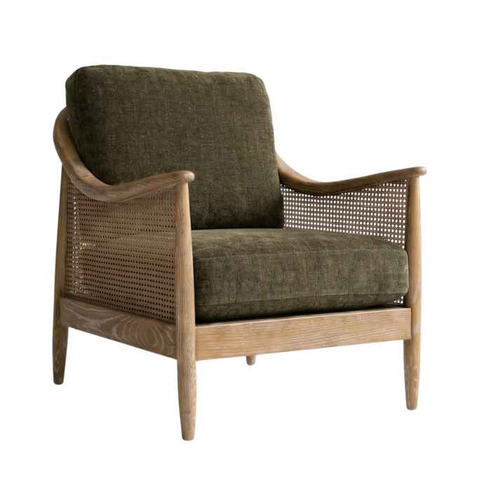 Keiichi Chadlington Accent Chair in Bottle Green-B