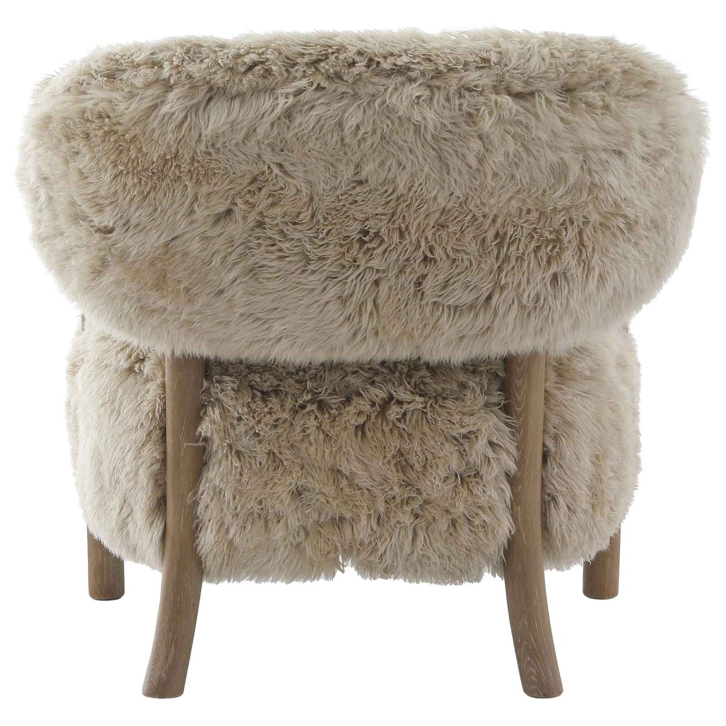 Keiichi Cotswold Lion Accent Chair in Real Sheepskin-E