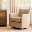 Keiichi Paxford Swivel Chair in Camel