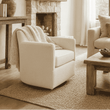 Keiichi Paxford Swivel Chair in Off-white