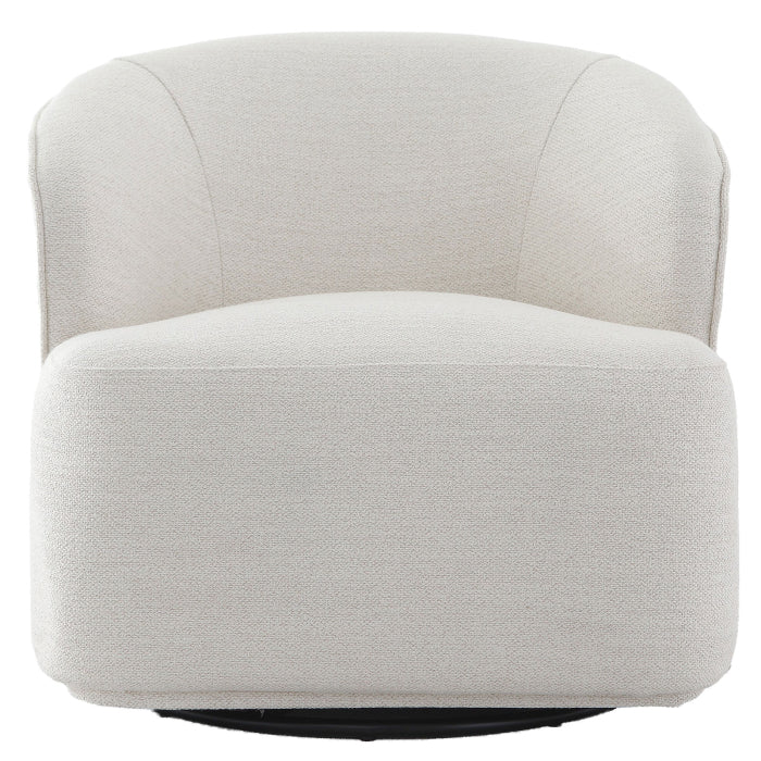 Keiichi Stow Swivel Chair in Off-white-E