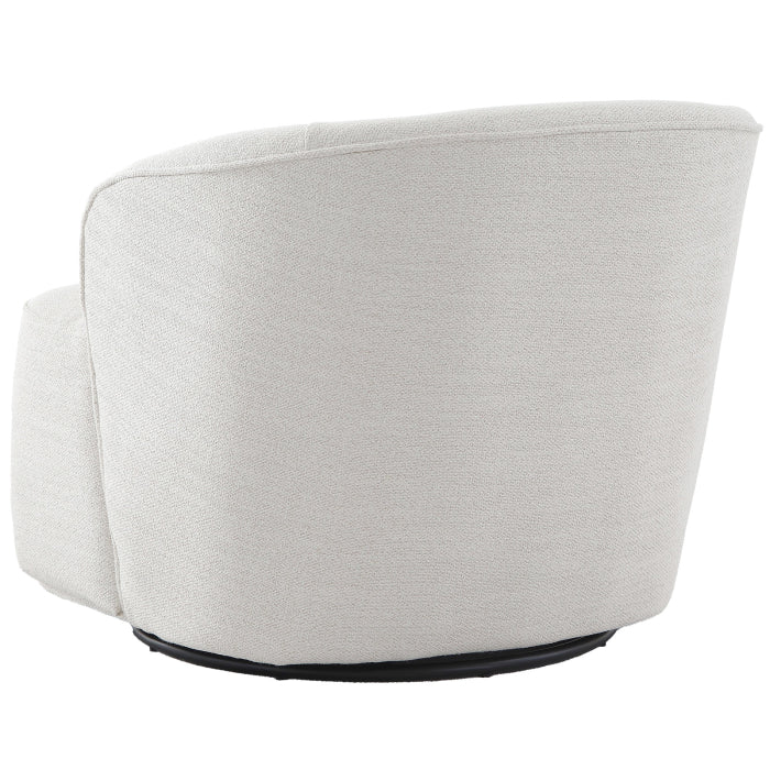 Keiichi Stow Swivel Chair in Off-white-B