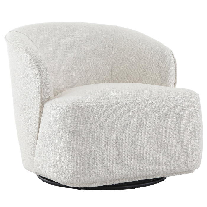 Keiichi Stow Swivel Chair in Off-white-F