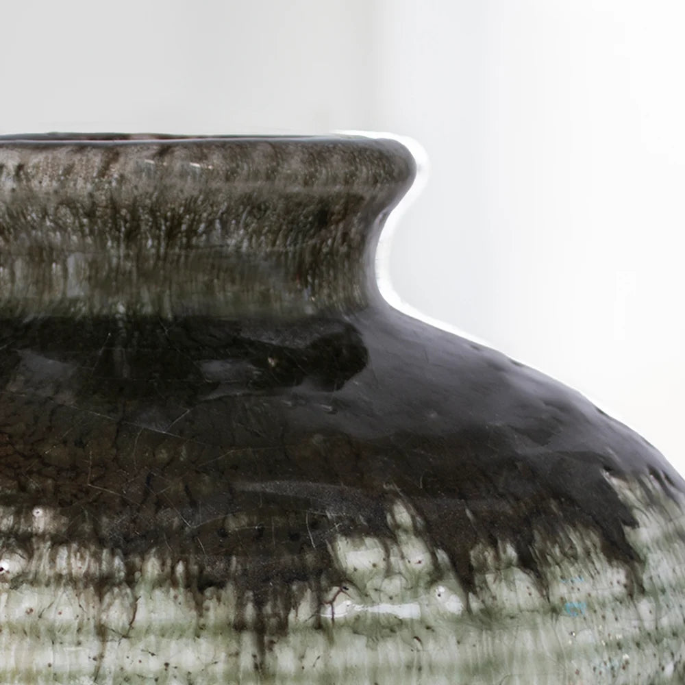 Dipped Crackle Glaze Vase 21cm