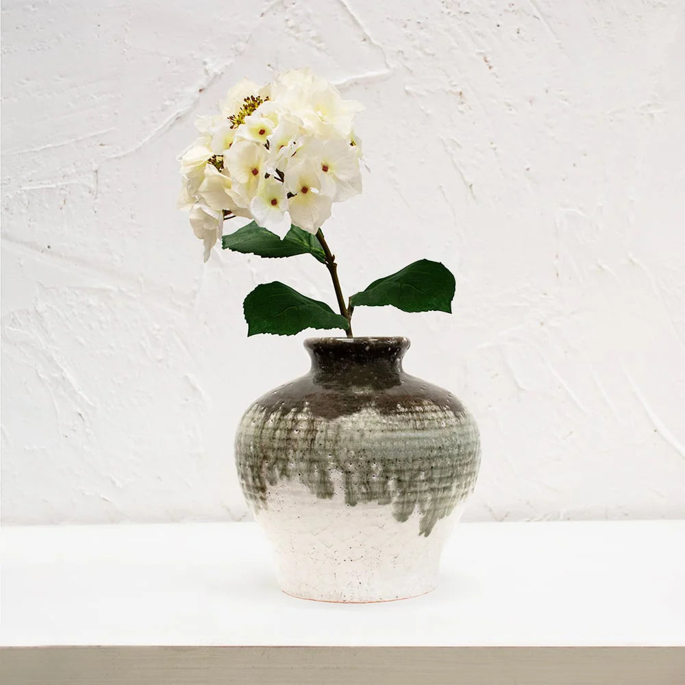 Dipped Crackle Glaze Vase 21cm