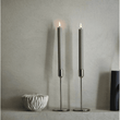 LED Dinner Candle Set of Two - Grey
