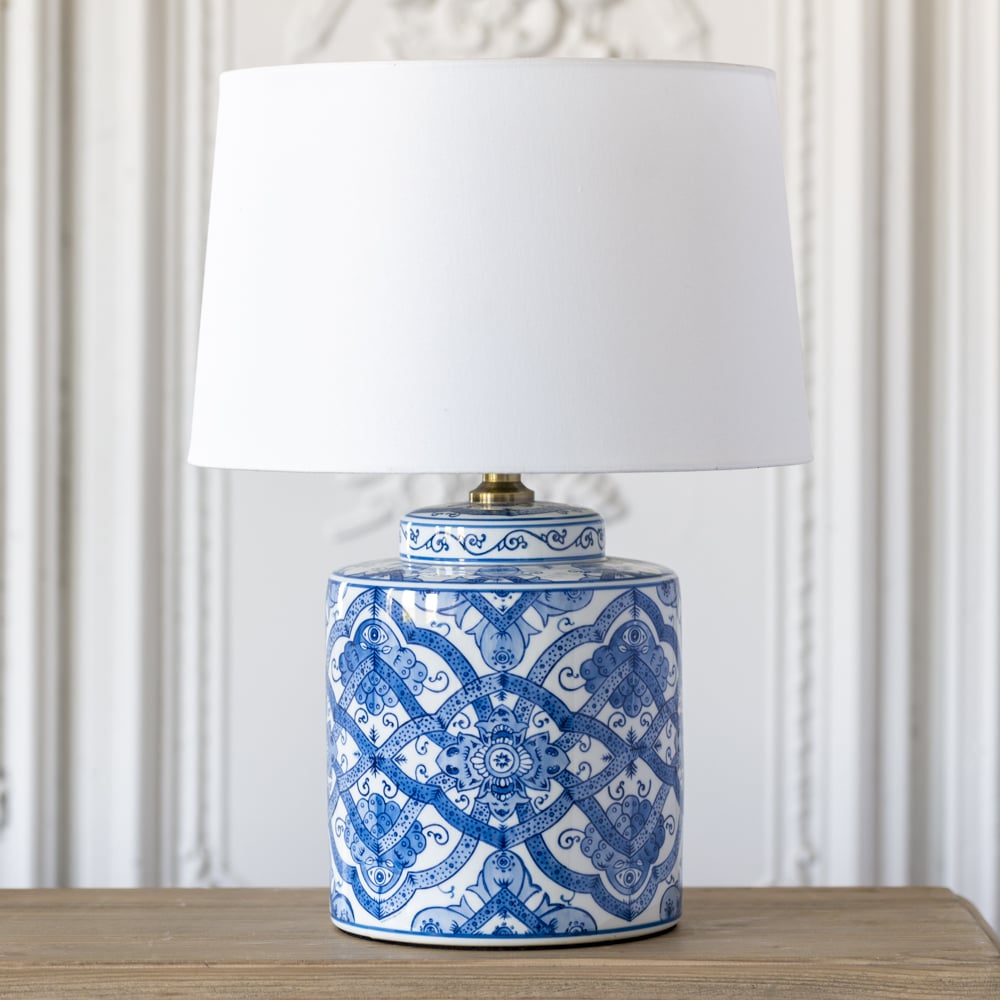 Ruben Lamp with White Shade 47cm