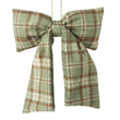 Large Green Check Fabric Bow Hanger 32cm