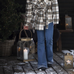 Large Hexagonal Hurricane Lamp 35cm