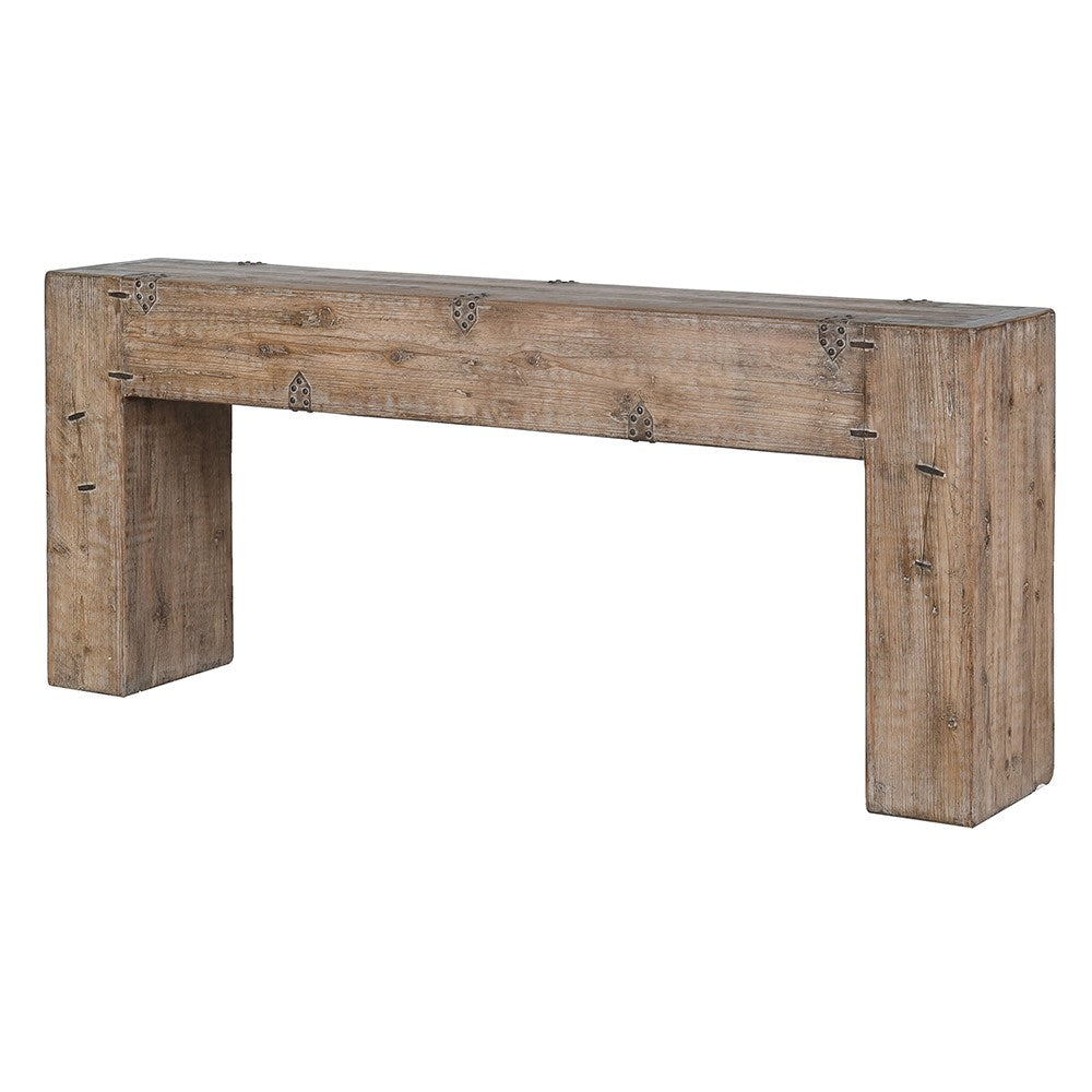 Large Reclaimed Chunky Pine Console Table 200cm | Annie Mo's